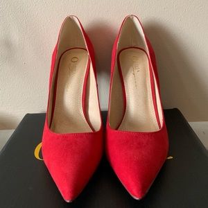 Red Suede Heels